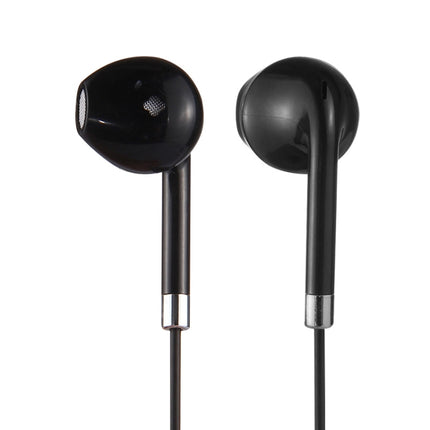 Black Wire Body 3.5mm In-Ear Earphone with Line Control & Mic for iPhone, Galaxy, Huawei, Xiaomi, LG, HTC and Other Smart Phones(Silver)-garmade.com