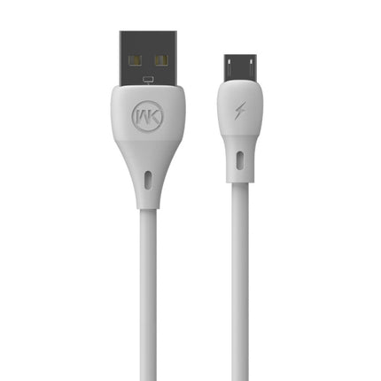 WK WDC-072 1m 2.1A Output Full Speed Series USB to Micro USB Data Sync Charging Cable (White)-garmade.com