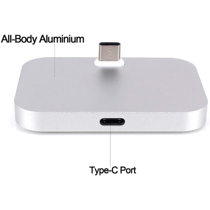 USB-C / Type-C Aluminum Alloy Desktop Station Dock Charger(Black)-garmade.com