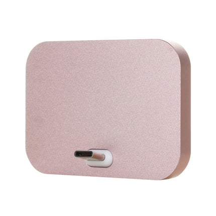 USB-C / Type-C Aluminum Alloy Desktop Station Dock Charger(Pink)-garmade.com