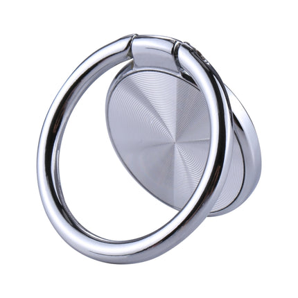 Universal CD Pattern Metal Mobile Phone Ring Holder(Silver)-garmade.com