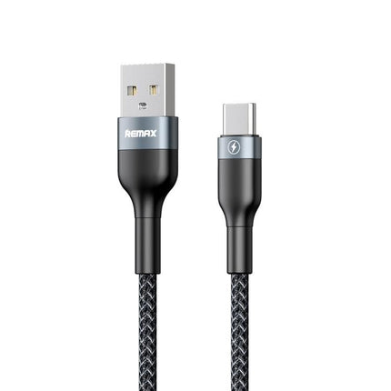 REMAX RC-064a Sury 2 Series 1m 2.4A USB to USB-C / Type-C Fast Charging Data Cable(Black)-garmade.com