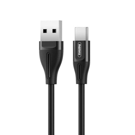 REMAX RC-075a 1m 2.1A USB to USB-C / Type-C Jell Data Cable (Black)-garmade.com