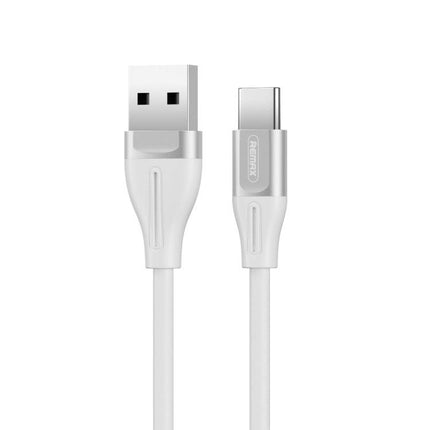 REMAX RC-075a 1m 2.1A USB to USB-C / Type-C Jell Data Cable (White)-garmade.com