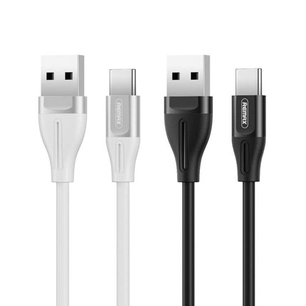 REMAX RC-075a 1m 2.1A USB to USB-C / Type-C Jell Data Cable (White)-garmade.com