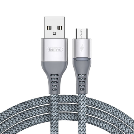 REMAX RC-152M 1m 2.4A USB to Micro USB Colorful Breathing Data Cable (Silver)-garmade.com