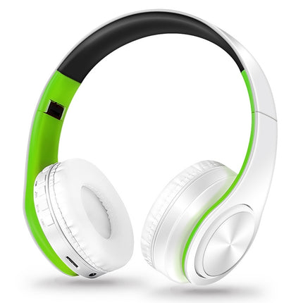 LPT660 Wireless Folding Sports Stereo Music Bluetooth Phones Earphones Support TF Card (Green)-garmade.com