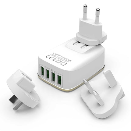 LDNIO A4404 4.4A 4 x USB Ports Smart Travel Charger, EU Plug-garmade.com