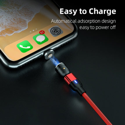 1m 3A Output USB to USB-C / Type-C 540 Degree Rotating Magnetic Data Sync Charging Cable (Black)-garmade.com