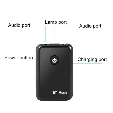 YPF-03 2 in 1 Bluetooth 4.2 Transmitter & Receiver 3.5mm Wireless Audio Adapter, Transmission Distance: 20m, For PC, TV, Home Stereo, Phone-garmade.com