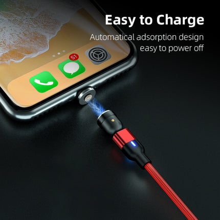 2m 3A Output USB to USB-C / Type-C 540 Degree Rotating Magnetic Data Sync Charging Cable (Black)-garmade.com