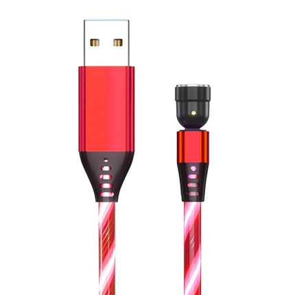 2.4A 540 Degree Bendable Streamer Magnetic Data Cable without Magnetic Head, Cable Length: 1m (Red)-garmade.com