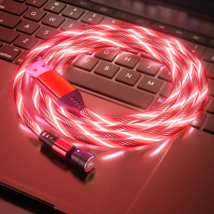 2.4A 540 Degree Bendable Streamer Magnetic Data Cable without Magnetic Head, Cable Length: 1m (Red)-garmade.com