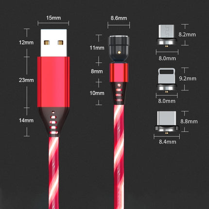 2.4A 540 Degree Bendable Streamer Magnetic Data Cable without Magnetic Head, Cable Length: 1m (Colour)-garmade.com