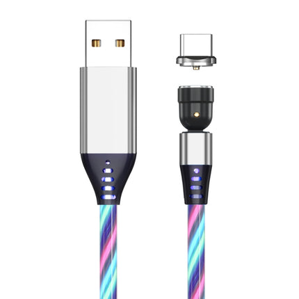 2.4A USB to USB-C / Type-C 540 Degree Bendable Streamer Magnetic Data Cable, Cable Length: 1m (Colour)-garmade.com