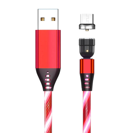 2.4A USB to Micro USB 540 Degree Bendable Streamer Magnetic Data Cable, Cable Length: 1m (Red)-garmade.com