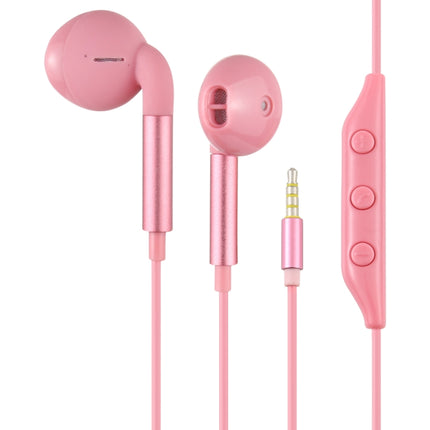 520 3.5mm Plug In-ear Wired Wire-control Earphone, Cable Length: 1.2m(Pink)-garmade.com