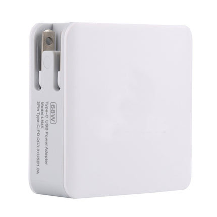 LN45 68W QC 3.0 / PD USB-C / Type-C + QC 3.0 USB + USB Ports Foldable Charger, US Plug-garmade.com