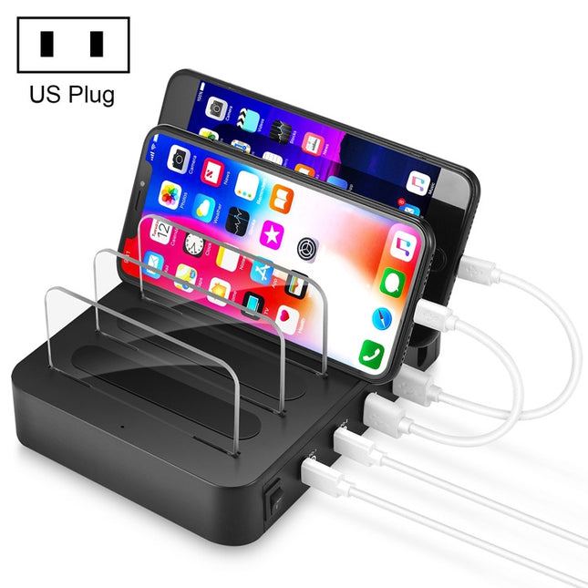 45W PD USB-C / Type-C + 18W PD USB-C / Type-C + 18W QC 3.0 USB + USB Ports Smart Charger with Detachable Bezel, US Plug-garmade.com