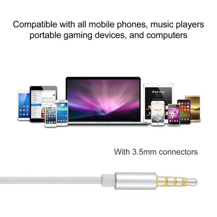 520 3.5mm Plug In-ear Wired Wire-control Earphone with Silicone Earplugs, Cable Length: 1.2m(Silver)-garmade.com