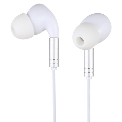 520 3.5mm Plug In-ear Wired Wire-control Earphone with Silicone Earplugs, Cable Length: 1.2m(White)-garmade.com