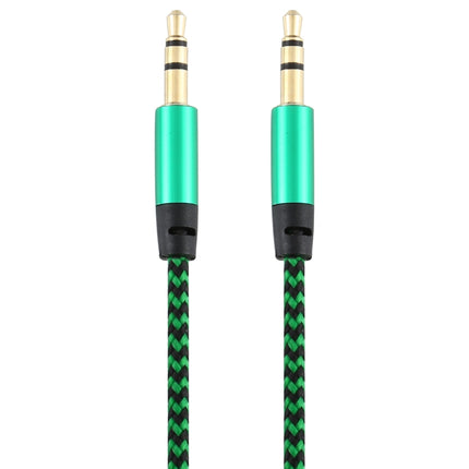 3 PCS K10 3.5mm Male to Male Nylon Braided Audio Cable, Length: 1m(Green)-garmade.com