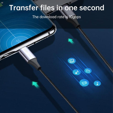 USB-C / Type-C Male to USB-C / Type-C Male Transmission Data Charging Cable, Cable Length: 1.5m-garmade.com
