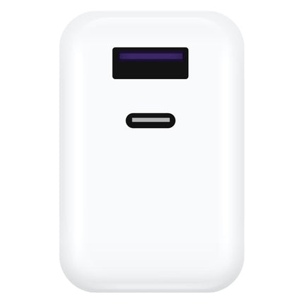 Original Huawei USB + USB-C / Type-C Interface Super Fast Charge GaN Dual Port Charger (Max 65W) (White)-garmade.com