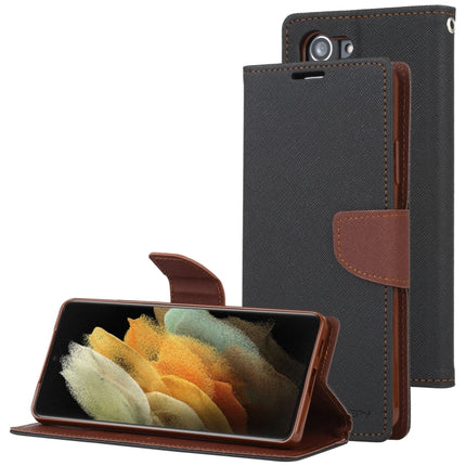 For Samsung Galaxy S21 5G GOOSPERY FANCY DIARY Horizontal Flip PU Leather Case with Holder & Card Slots & Wallet (Black)-garmade.com