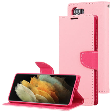 For Samsung Galaxy S21 5G GOOSPERY FANCY DIARY Horizontal Flip PU Leather Case with Holder & Card Slots & Wallet (Pink)-garmade.com