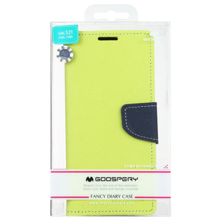 For Samsung Galaxy S21 5G GOOSPERY FANCY DIARY Horizontal Flip PU Leather Case with Holder & Card Slots & Wallet (Green)-garmade.com