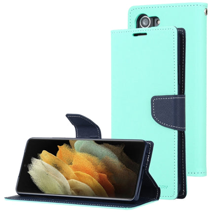 For Samsung Galaxy S21 5G GOOSPERY FANCY DIARY Horizontal Flip PU Leather Case with Holder & Card Slots & Wallet (Mint Green)-garmade.com