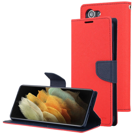 For Samsung Galaxy S21 5G GOOSPERY FANCY DIARY Horizontal Flip PU Leather Case with Holder & Card Slots & Wallet (Red)-garmade.com