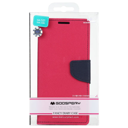 For Samsung Galaxy S21 5G GOOSPERY FANCY DIARY Horizontal Flip PU Leather Case with Holder & Card Slots & Wallet (Rose Red)-garmade.com