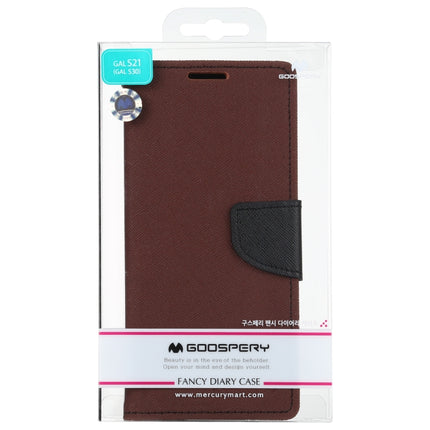 For Samsung Galaxy S21 5G GOOSPERY FANCY DIARY Horizontal Flip PU Leather Case with Holder & Card Slots & Wallet (Brown)-garmade.com