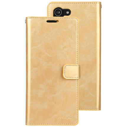 For Samsung Galaxy S21 5G GOOSPERY Mansoor Series Crazy Horse Texture Horizontal Flip Leather Case With Bracket & Card Slot & Wallet (Gold)-garmade.com