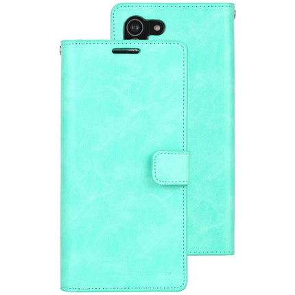 For Samsung Galaxy S21 5G GOOSPERY Mansoor Series Crazy Horse Texture Horizontal Flip Leather Case With Bracket & Card Slot & Wallet (Mint Green)-garmade.com