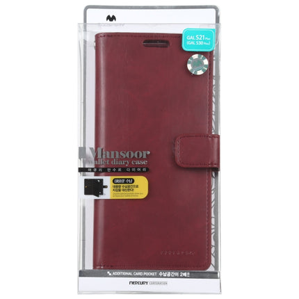 For Samsung Galaxy S21 5G GOOSPERY Mansoor Series Crazy Horse Texture Horizontal Flip Leather Case With Bracket & Card Slot & Wallet (Wine Red)-garmade.com