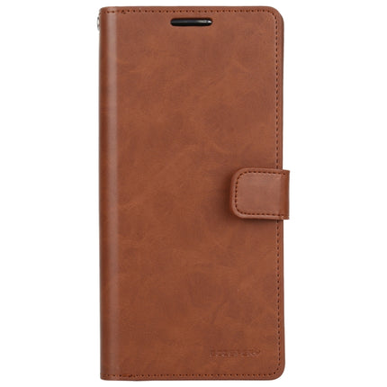 For Samsung Galaxy S21 5G GOOSPERY Mansoor Series Crazy Horse Texture Horizontal Flip Leather Case With Bracket & Card Slot & Wallet (Brown)-garmade.com