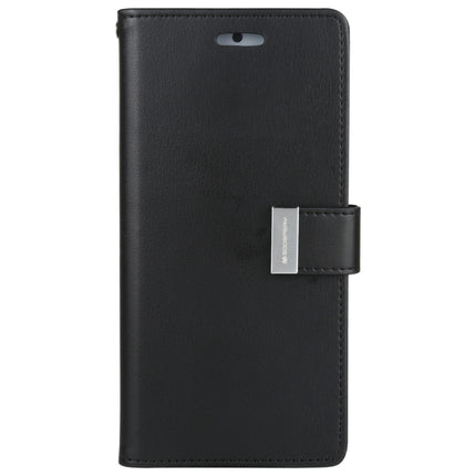 For Samsung Galaxy S21 5G GOOSPERY RICH DIARY PU + TPU Crazy Horse Texture Horizontal Flip Leather Case with Card Slots & Wallet (Black)-garmade.com