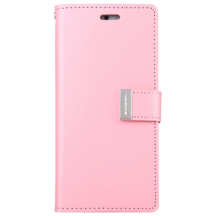 For Samsung Galaxy S21 5G GOOSPERY RICH DIARY PU + TPU Crazy Horse Texture Horizontal Flip Leather Case with Card Slots & Wallet (Pink)-garmade.com