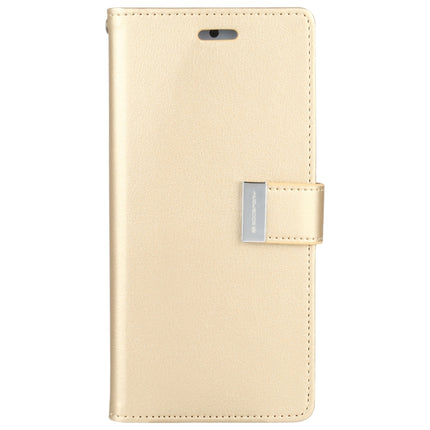 For Samsung Galaxy S21 5G GOOSPERY RICH DIARY PU + TPU Crazy Horse Texture Horizontal Flip Leather Case with Card Slots & Wallet (Gold)-garmade.com