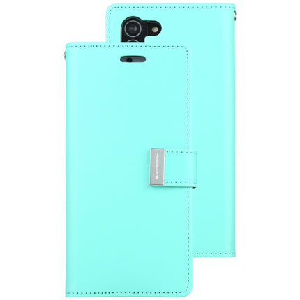 For Samsung Galaxy S21 5G GOOSPERY RICH DIARY PU + TPU Crazy Horse Texture Horizontal Flip Leather Case with Card Slots & Wallet (Mint Green)-garmade.com