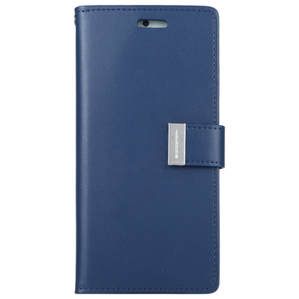 For Samsung Galaxy S21 5G GOOSPERY RICH DIARY PU + TPU Crazy Horse Texture Horizontal Flip Leather Case with Card Slots & Wallet (Navy Blue)-garmade.com