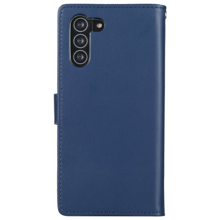 For Samsung Galaxy S21 5G GOOSPERY RICH DIARY PU + TPU Crazy Horse Texture Horizontal Flip Leather Case with Card Slots & Wallet (Navy Blue)-garmade.com