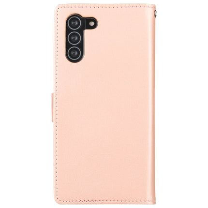 For Samsung Galaxy S21 5G GOOSPERY RICH DIARY PU + TPU Crazy Horse Texture Horizontal Flip Leather Case with Card Slots & Wallet (Rose Gold)-garmade.com