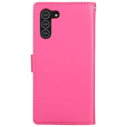 For Samsung Galaxy S21 5G GOOSPERY RICH DIARY PU + TPU Crazy Horse Texture Horizontal Flip Leather Case with Card Slots & Wallet (Rose Red)-garmade.com