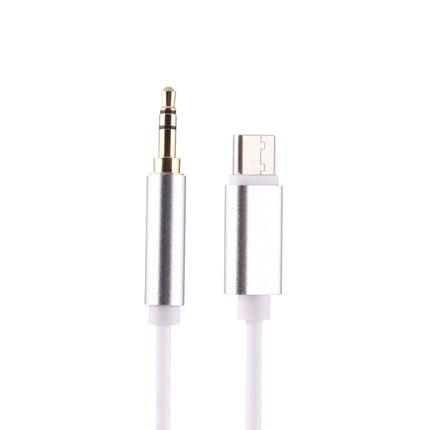 1m USB-C / Type-C to 3.5mm Male Audio Adapter Cable(Silver)-garmade.com