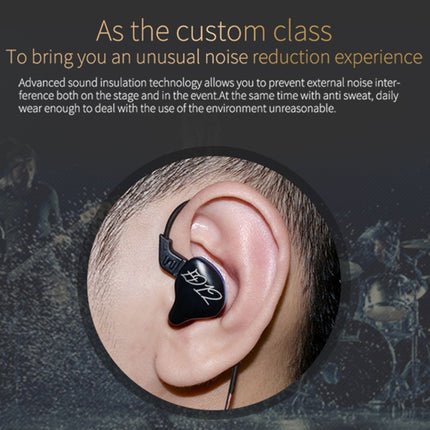 KZ ED12 3.5mm Jack Hanging Ear Sports Design In-Ear Style Wire Control Earphone, Cable Length: 1.2m-garmade.com