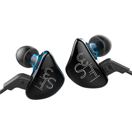KZ ES3 1.2m 3.5mm Hanging Ear Sports Design In-Ear Style Wire Control Earphone, For iPhone, iPad, Galaxy, Huawei, Xiaomi, LG, HTC and Other Smart Phones(Blue)-garmade.com